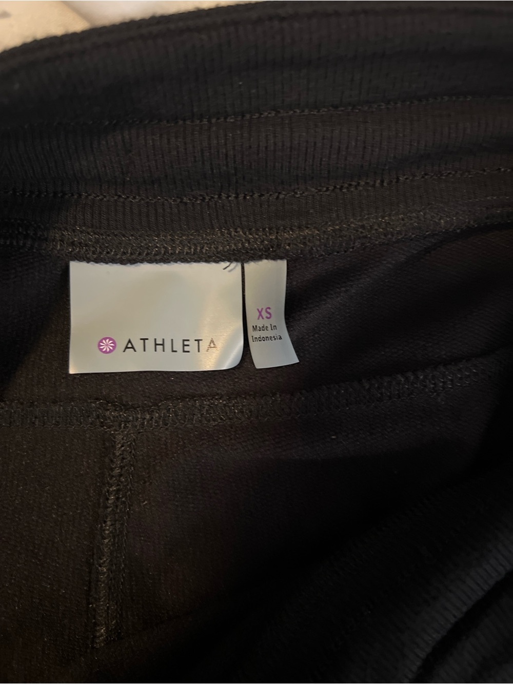 Athleta Black Drawstring Midi Athleisure Skirt XS EUC - Picture 2 of 3